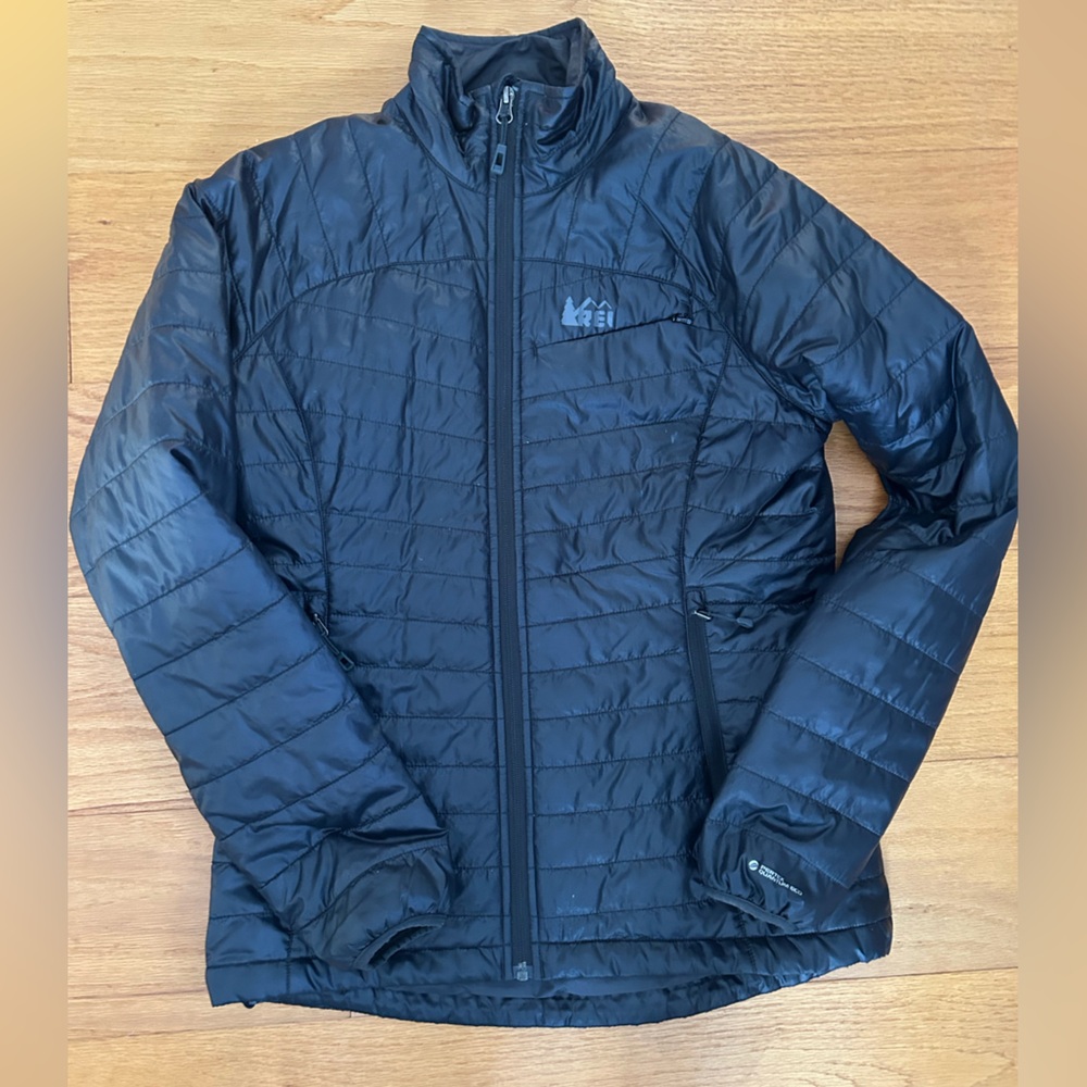 REI Black Quilted Jacket